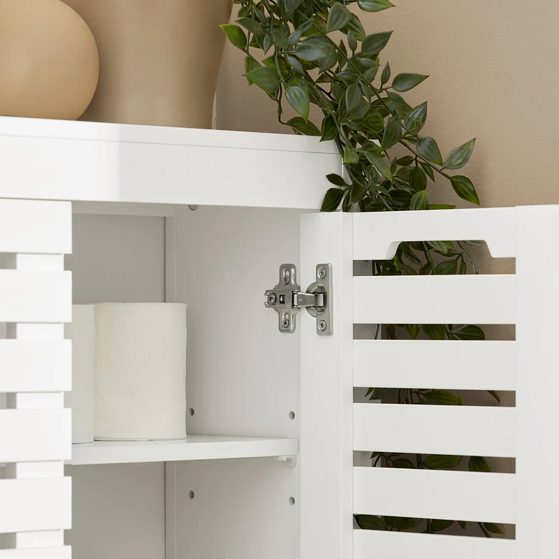 SoBuy BZR51-W Meuble Haut Armoire de Toilettes Salle de Bain Suspendue Placard Commode Murale Armoire à Pharmacie