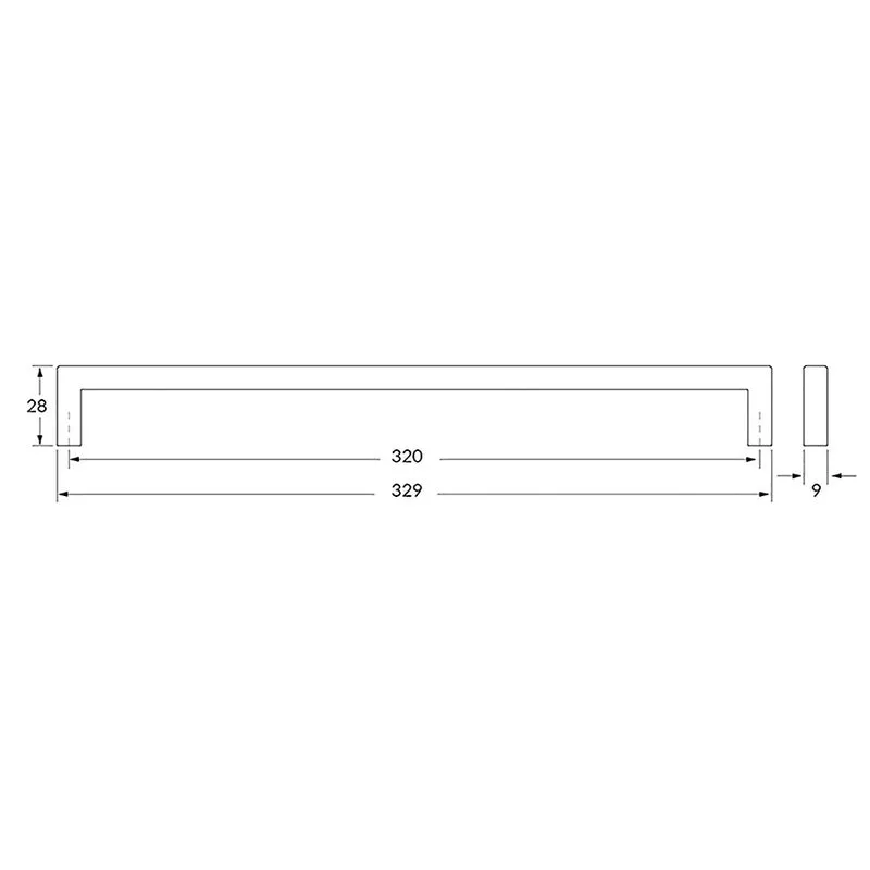 Poignée R6003 noir 320 mm