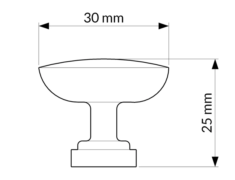 Bouton R1890 nickel brossé mat