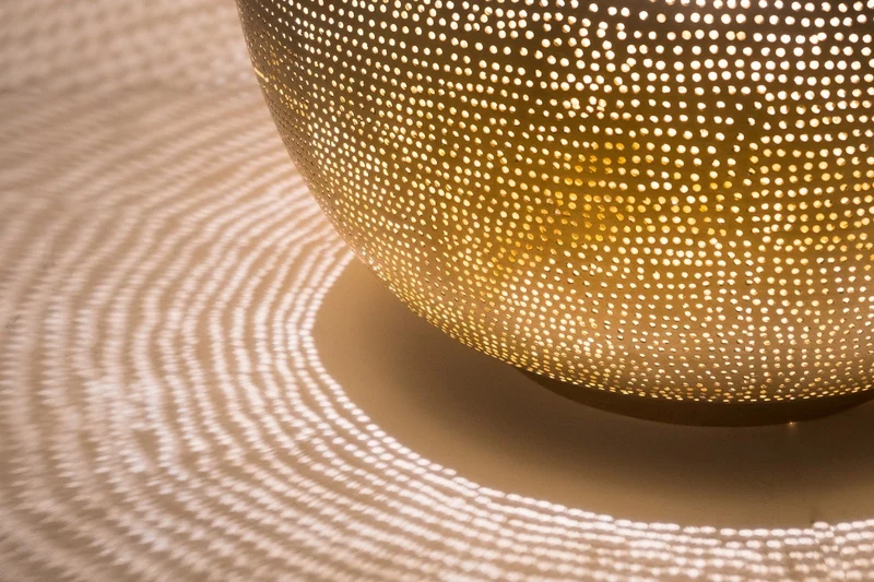 Lampe ronde gold 2 tailles