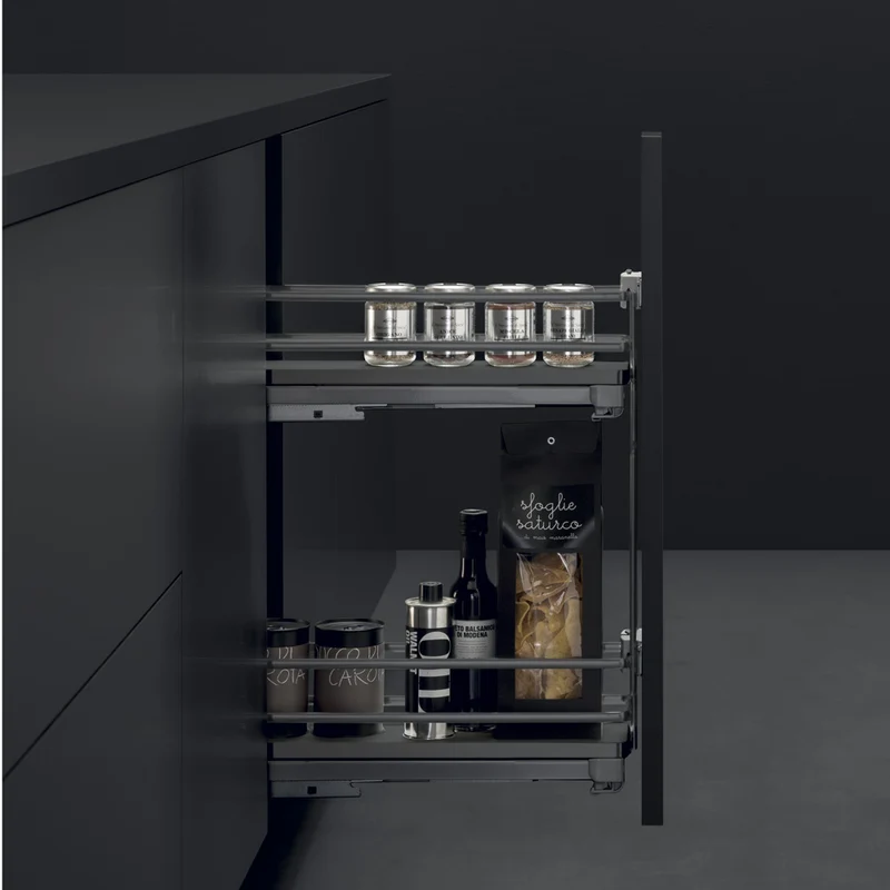 Tiroir Coulissant étroit 8'' Galaxy anthracite