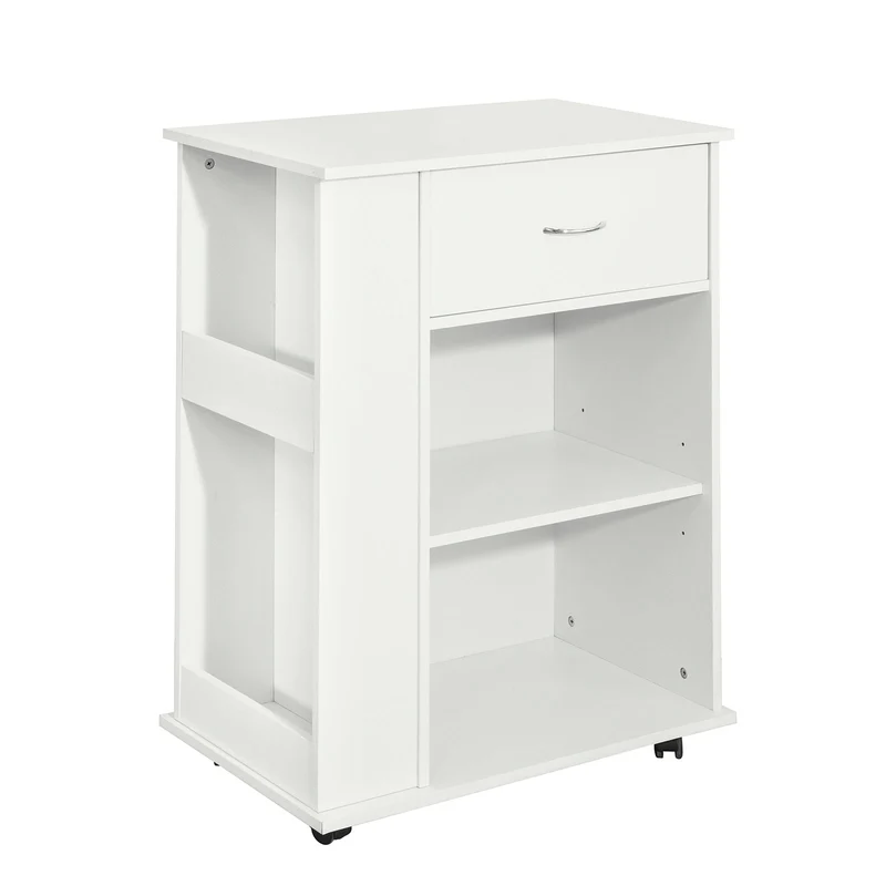 SoBuy FSB45-W Desserte Table d’Appoint Meuble de Rangement avec Tiroir et 4 Compartiments
