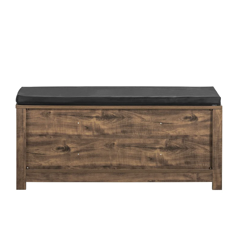 SoBuy FSR118-N Banc à Chaussures avec Porte de Grange Coulissante, Tiroir et Coussin Rembourré pour Entrée – 101x35x46 cm, Naturel