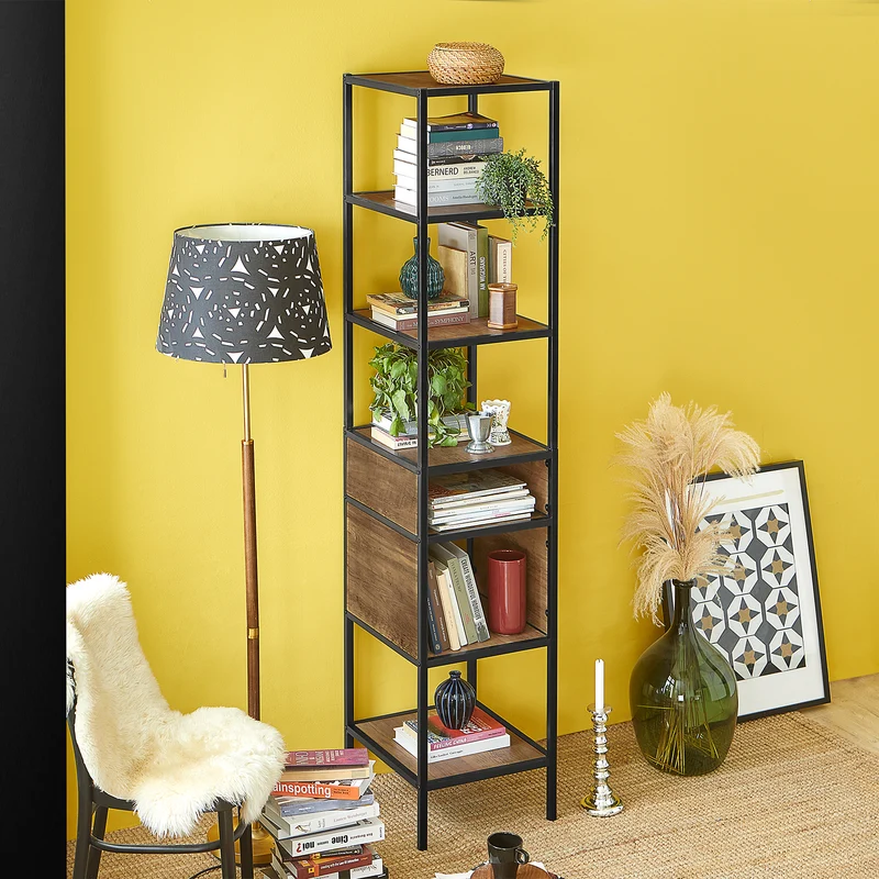 SoBuy STR06-N Étagère à livres avec compartiments ouverts Meuble de Rangement pour Salon Bureau Cuisine