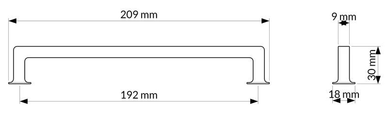 Poignée R3818 laiton brossé 192 mm