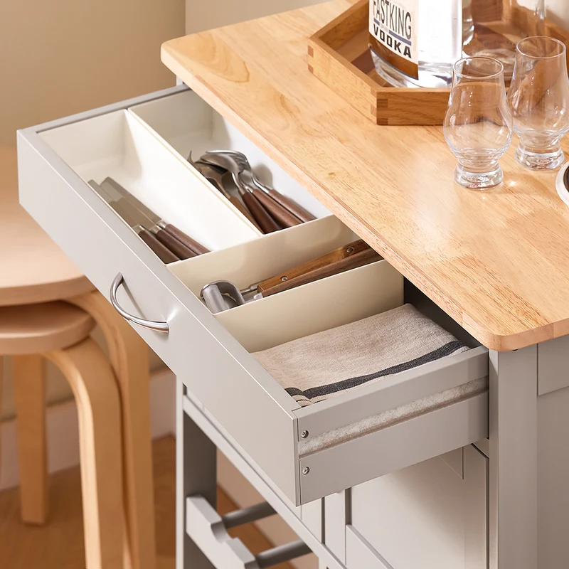SoBuy FKW45-KA Desserte Cuisine sur Roulettes – Plan Hévéa, Casier à Vin, 1 Tiroir, 1 Placard – 67×38×86 cm, Marron Clair