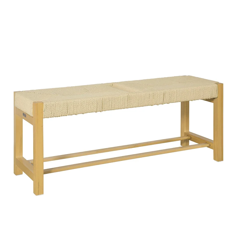 SoBuy FSR68-N Banc à Chaussures Design avec Assise et Rangement pour Entrée Couloir – 110x36x46 cm, Naturel