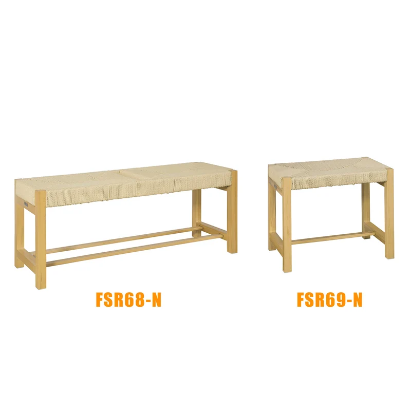 SoBuy FSR68-N Banc à Chaussures Design avec Assise et Rangement pour Entrée Couloir – 110x36x46 cm, Naturel