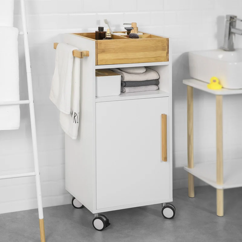 SoBuy BZR32-W Meuble de Rangement Roulant Chariot de Stockage Cuisine