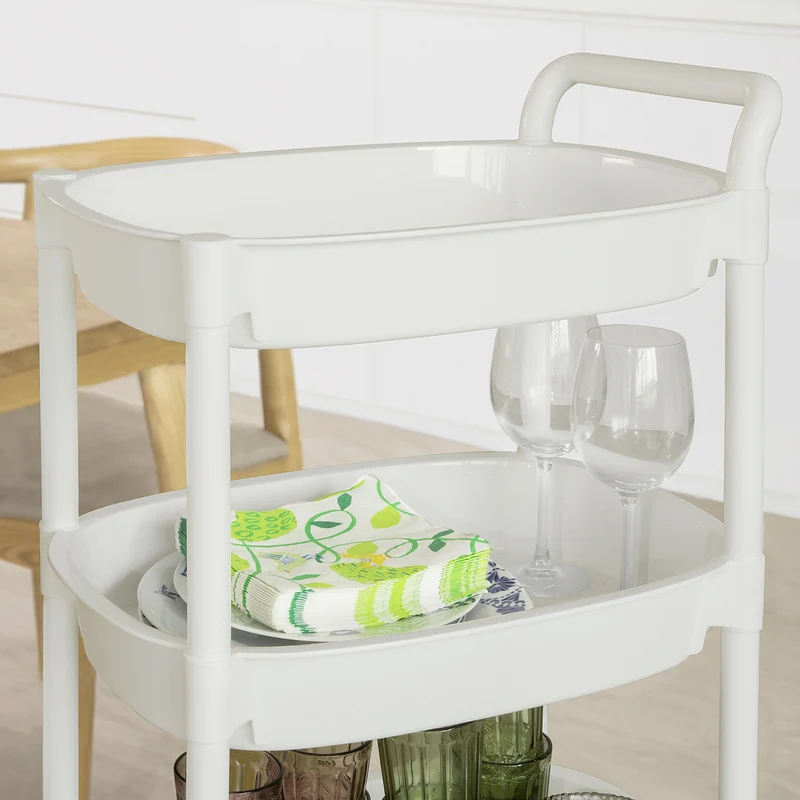 SoBuy BZR15-W Chariot de Stockage à roulettes Etagère Cuisine Salle de Bains