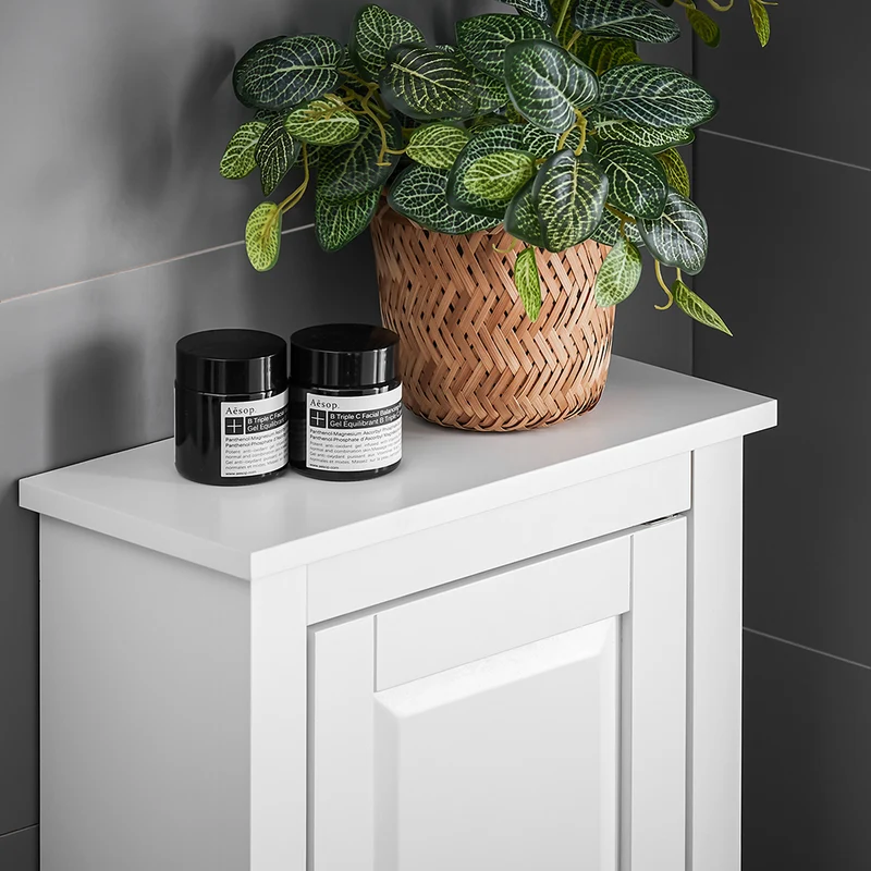 sebuyfr.comG203-W Meuble Haut de Salle de Bain, 1 porte Placard Commode Meuble de Rangement