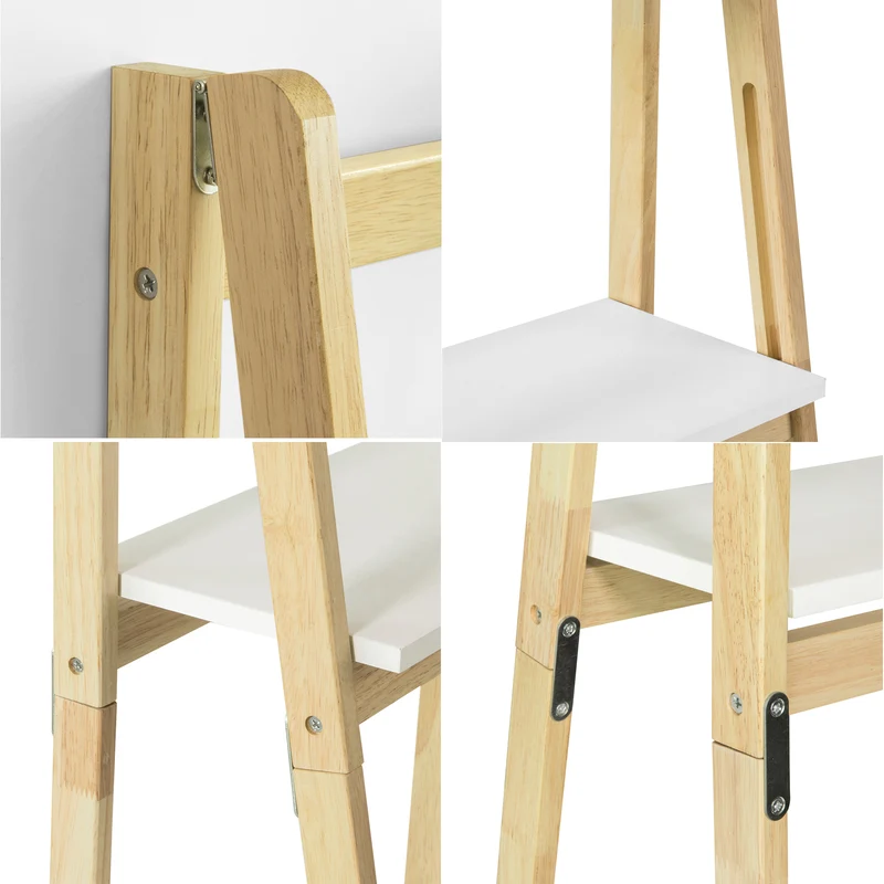 sobuyes.shopG162-N Étagère Pliable Style échelle Étagère pour Salle de Bain, Bureau, Salon, etc. avec 4 Niveaux de Rangement