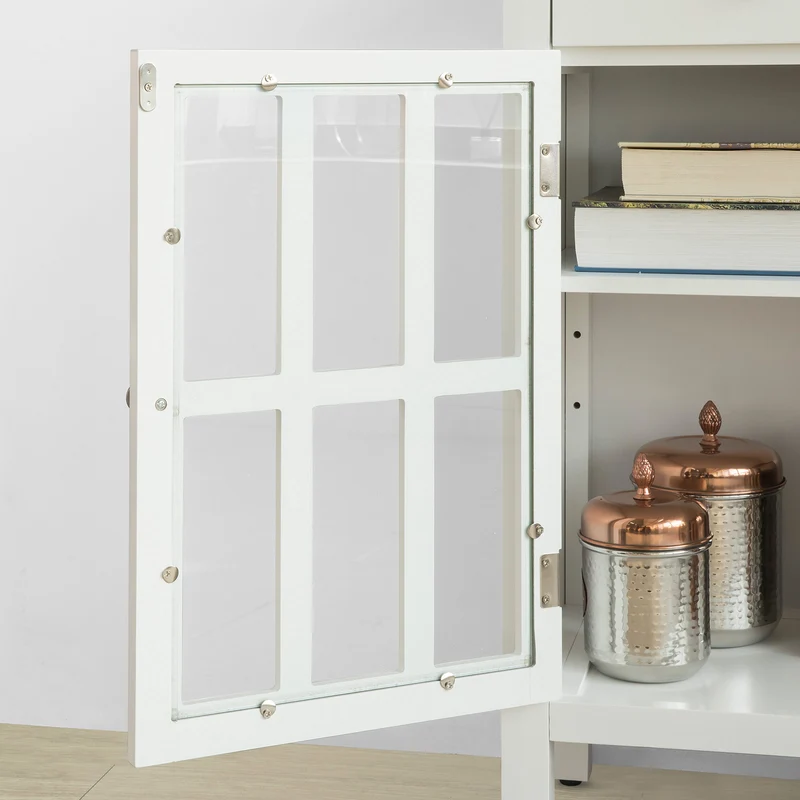 SoBuy FSB23-W Buffet Commode Meuble de Rangement Armoire de Rangement pour Salon, Chambre, Couloir, Cuisine
