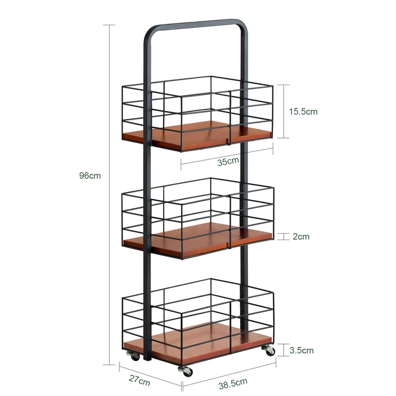 SoBuy NSR06-N Chariot de Stockage Etagère de Rangement Cuisine Tour de Rangement