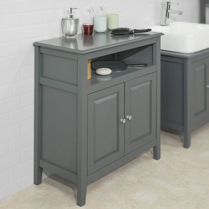 sebuyfr.comG204-DG Meuble Bas de Salle de Bain Armoire Toilette Buffet Commode
