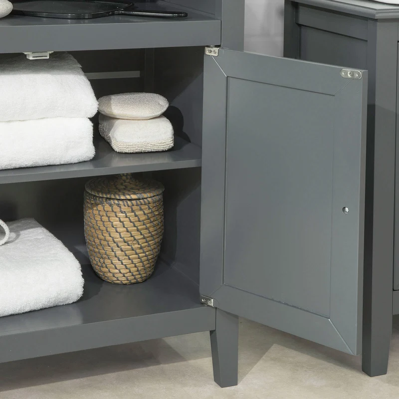 sebuyfr.comG204-DG Meuble Bas de Salle de Bain Armoire Toilette Buffet Commode