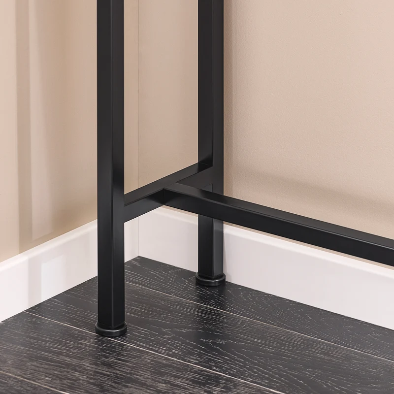 SoBuy FSB19-SCH Console d’Entrée Design Fonctionnel et Gain de Place, Design Moderne, Style Industriel, pour Salon et Chambre – L120×P20×H65 cm, Métal, Noir