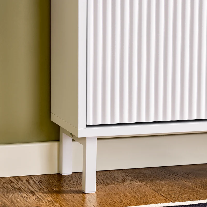 SoBuy FSR177-H-W Armoire à Chaussures 3 Abattants – 6 à 8 Paires, 19 cm de Profondeur, Anti-Basculement – 50×19×130 cm, Blanc