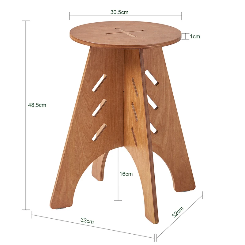 SoBuy HFBT01-K-BR Table d'appoint Ronde en Bois Table Basse Ronde Table de Nuit Table de Chevet Bouts de Canapé Marron en Tenons et Mortaises
