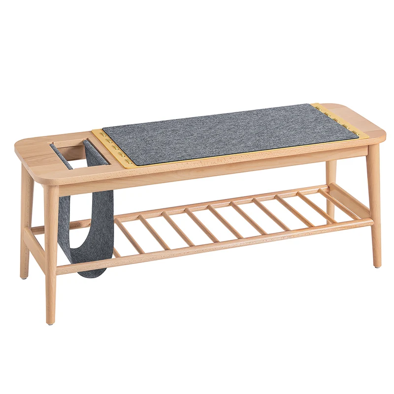 SoBuy HFSR02-N Banc à Chaussures Banc de Rangement Bout de lit Etagère à Chaussures Meuble de Rangement avec raccords à Tenon