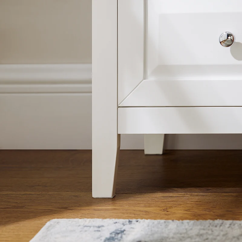 SoBuy FBT131-W Table de Chevet, Table d'Appoint, Bout de Canapé avec 1 Tiroir, Table de Nuit Convient pour Tout Lit et Toute Chambre, Blanc, 45 x 35 x 60 cm