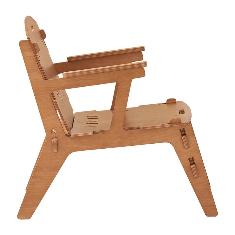 SoBuy HFST02-BR Fauteuil Design Salon Ergonomique Chaise Fauteuil de Salon Confortable Fauteuil de Bureau en Tenons et Mortaises