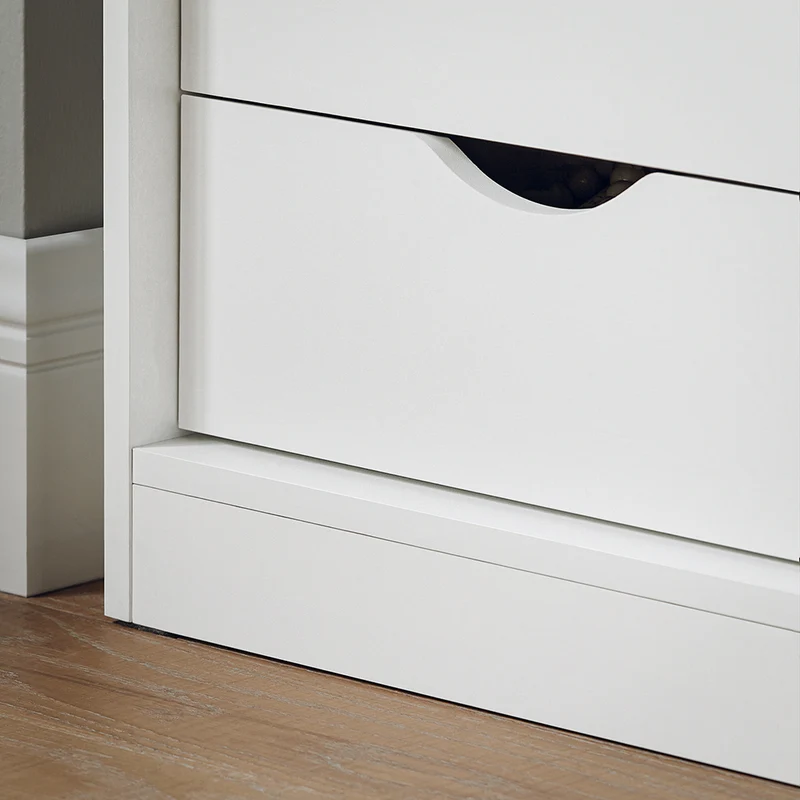 SoBuy FSR153-W Banc à Chaussures avec Coussin Rembourré et Porte de Grange Coulissante pour Entrée – 80x30x49 cm, Blanc