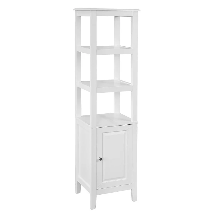 sebuyfr.comG205-W Meuble Colonne de Salle de Bain Armoire Toilette haute – Blanc