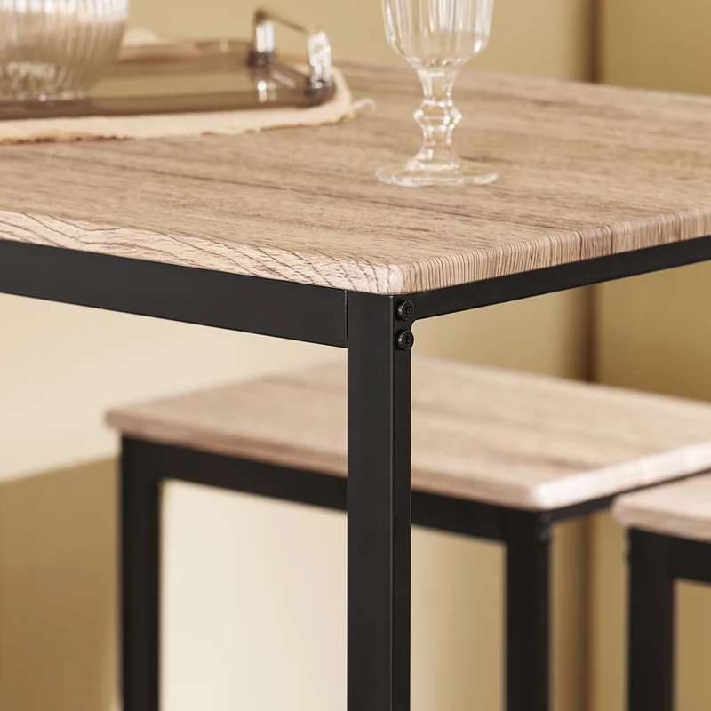 SoBuy OGT15-N Ensemble 1 Table de Bar Bistrot + 4 Tabourets de Bar