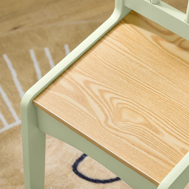SoBuy KMB60-GR Table et Chaise Enfant avec Rangement – Bureau Enfant 2 Étagères, Porte-Papier et Rangements Stylos, Vert