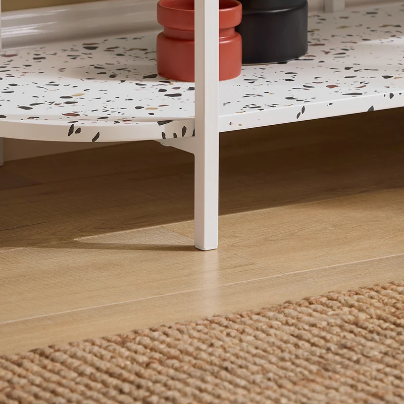 SoBuy FSB89-W Table Console, Table d'Appoint, Table d’Entrée, Étagère de Rangement, Étagère Asymétrique à 4 Niveaux