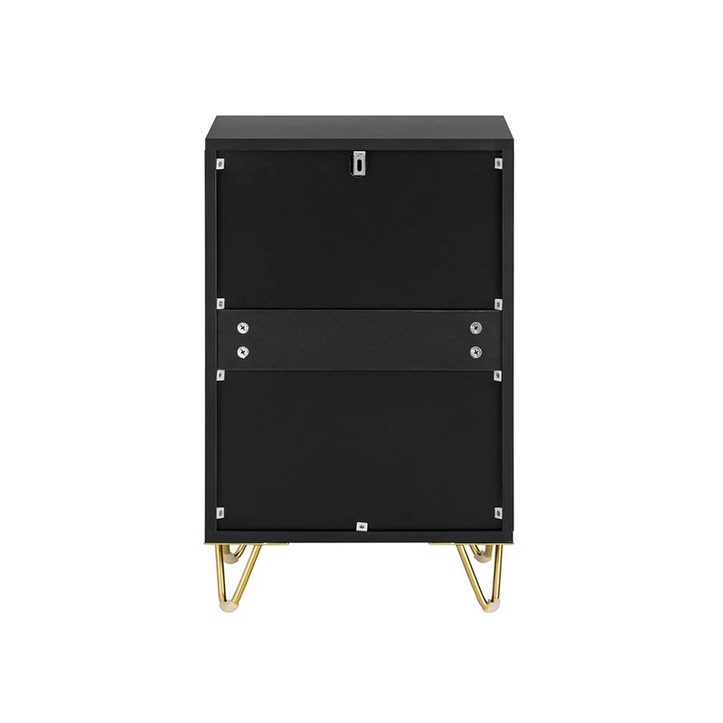 SoBuy FBT115-L-SCH Table de Chevet avec 3 Tiroirs Table de Nuit Bout de Canapé Table d'appoint