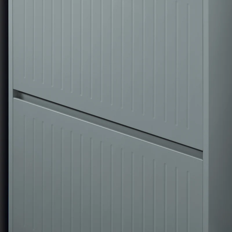 SoBuy FSR165-H-HG Meuble à Chaussures à Abattants 3 Niveaux – Rangement Discret pour Entrée – 61x26x120 cm Gris