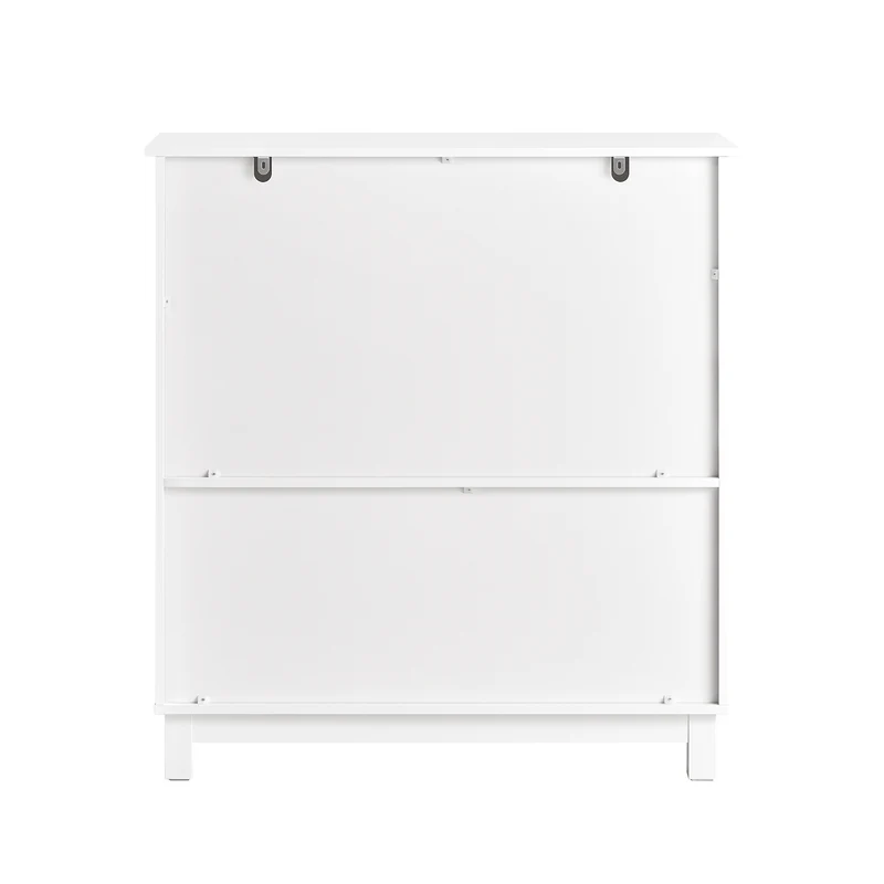 SoBuy FSB84-W Meuble de Rangement Meuble d’entrée Buffet Placard avec 2 Tiroirs et 2 Portes Coulissantes