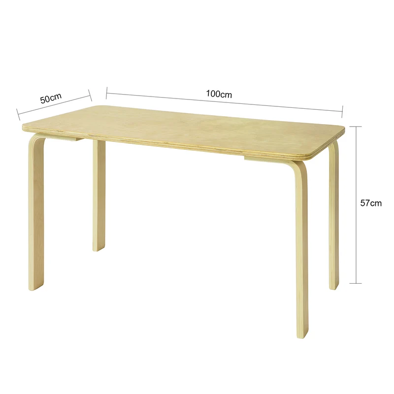 SoBuy KMB23-N Table de Jeu Sable pour Chambre d'enfant Table pour Les activités d’Enfants mobilier pour Enfant Conception Simple en Bois Naturel