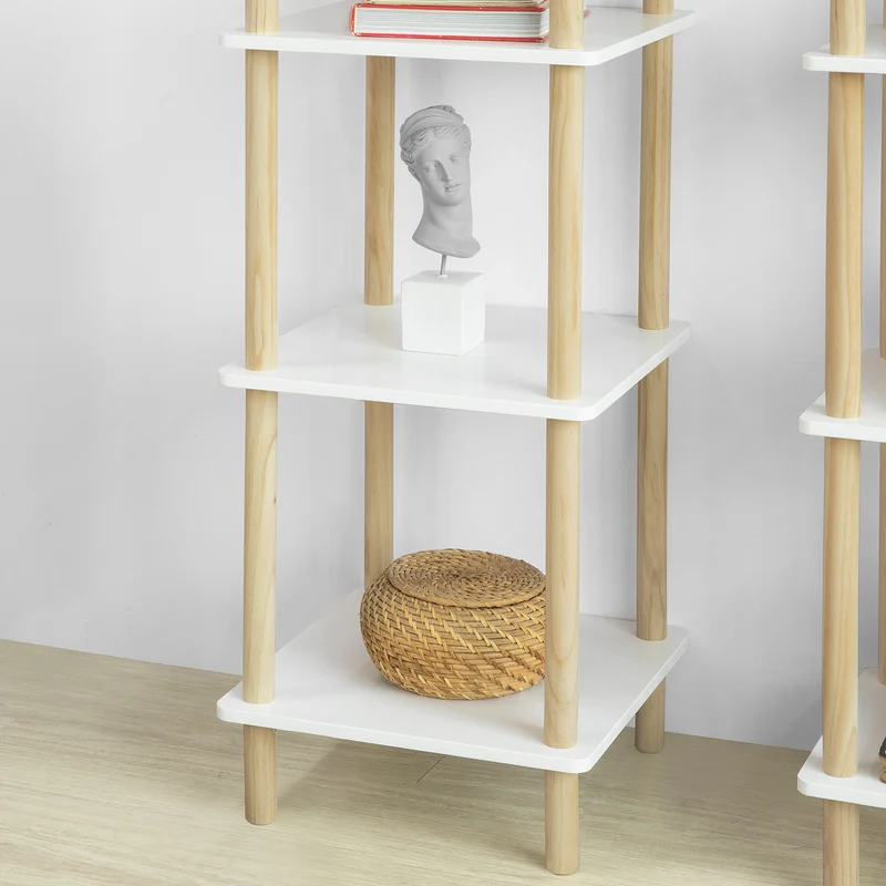 SoBuy STR04-K-WN Étagère de rangement Bibliothèque Étagère avec 5 tablettes Étagère de cuisine