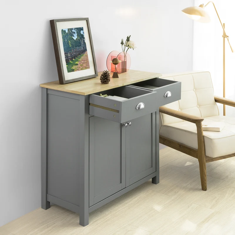 SoBuy FSB25-HG Buffet Commode Armoire de Rangement Table Console Meuble de Rangement pour entrée Chambre Salon