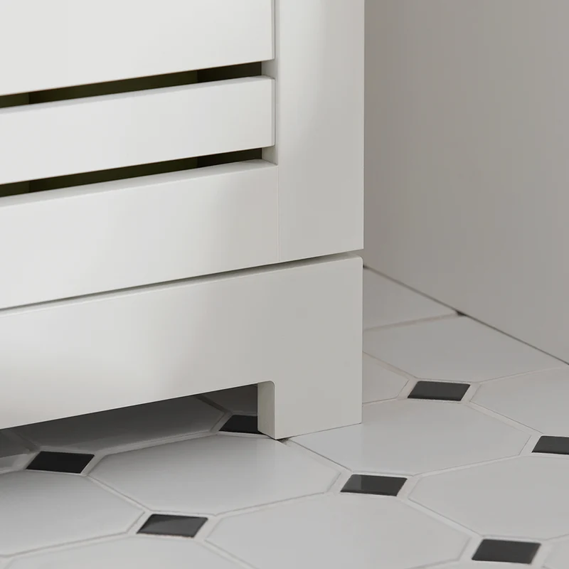 SoBuy BZR41-W Meuble Salle de Bain avec Étagères Réglables, Format Compact, Gain de Place, Usage Polyvalent, Rangement Optimisé – L60×P30×H82 cm, MDF, Blanc