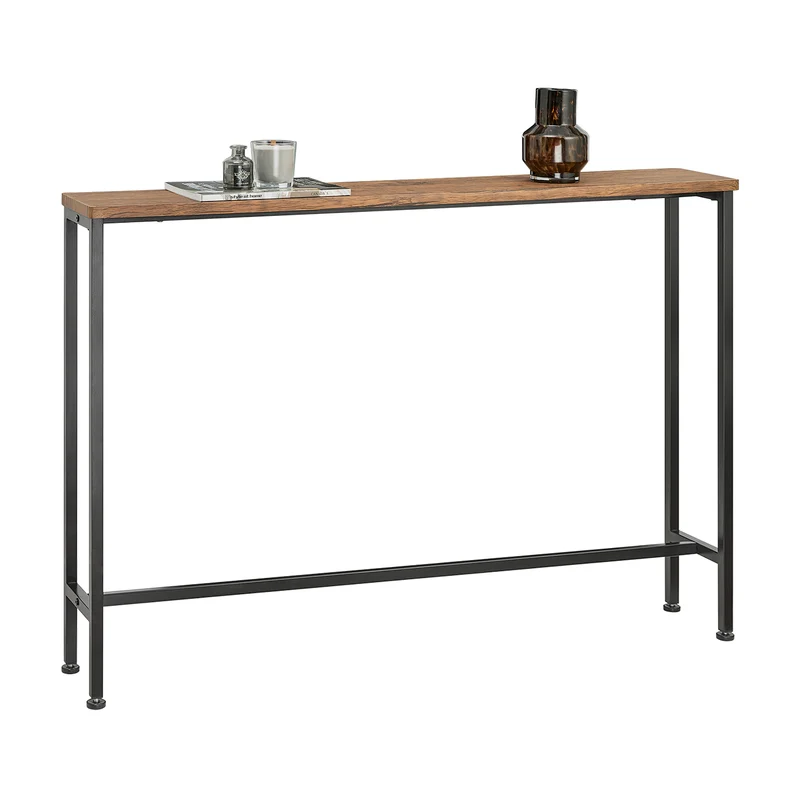 SoBuy FSB19-XL-N Console Entrée Meuble Couloir Étagère Arrière Canapé – Structure Métal Robuste, Design Moderne Ultra Fin – Idéal pour Salon, Chambre, Entrée 120x20x80cm