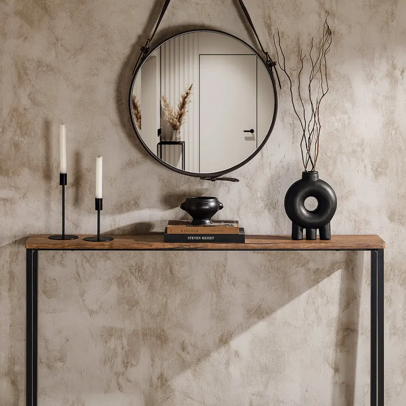 SoBuy FSB19-XL-N Console Entrée Meuble Couloir Étagère Arrière Canapé – Structure Métal Robuste, Design Moderne Ultra Fin – Idéal pour Salon, Chambre, Entrée 120x20x80cm