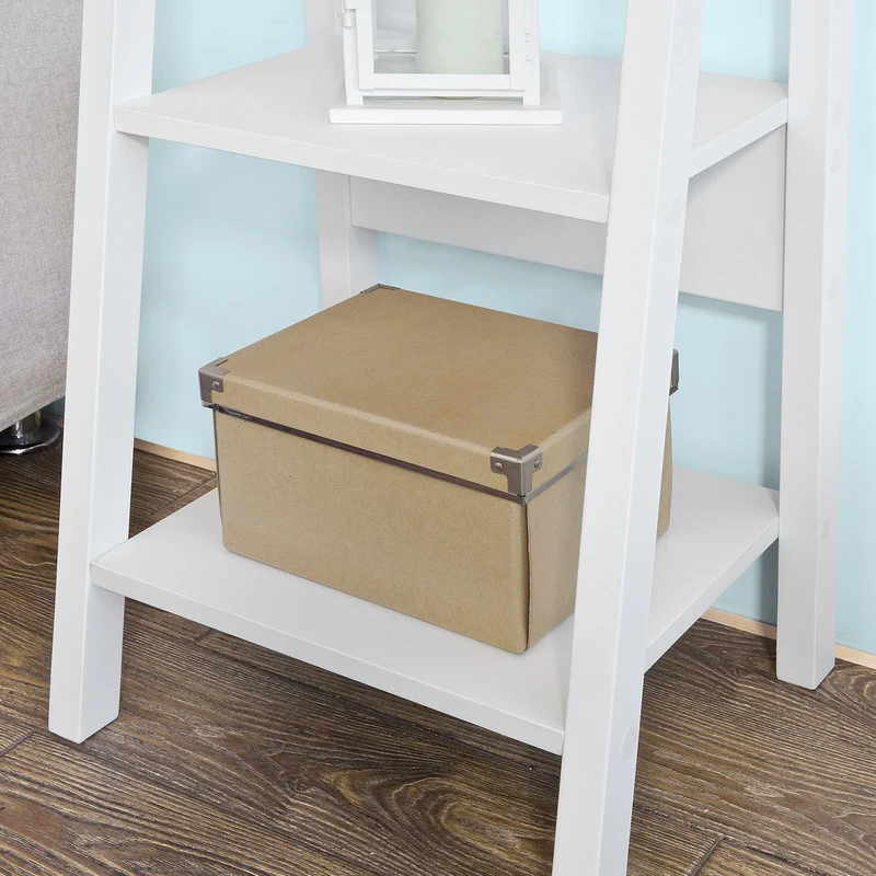 SoBuy FRG101-W Étagère style échelle Bibliothèque, 5 étages –Blanc