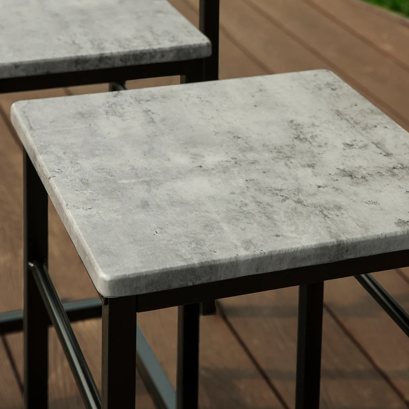 SoBuy OGT11-HG Ensemble de table haute pour salle à manger avec 4 tabourets