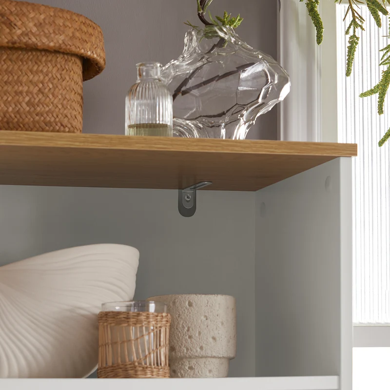 SoBuy BZR44-W Meuble Colonne de Salle de Bain Armoire Haute Meuble de Rangement avec 3 Etagères et 2 Portes persiennes