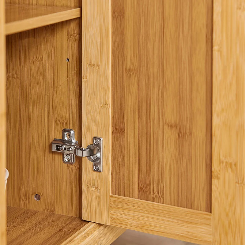 SoBuy FKW69-N Desserte de Cuisine à Roulettes, Plan de Travail INOX Extensible 46→71cm, 2 Tiroirs, Étagères Réglables, Charge 100 kg – 115x46x92 cm