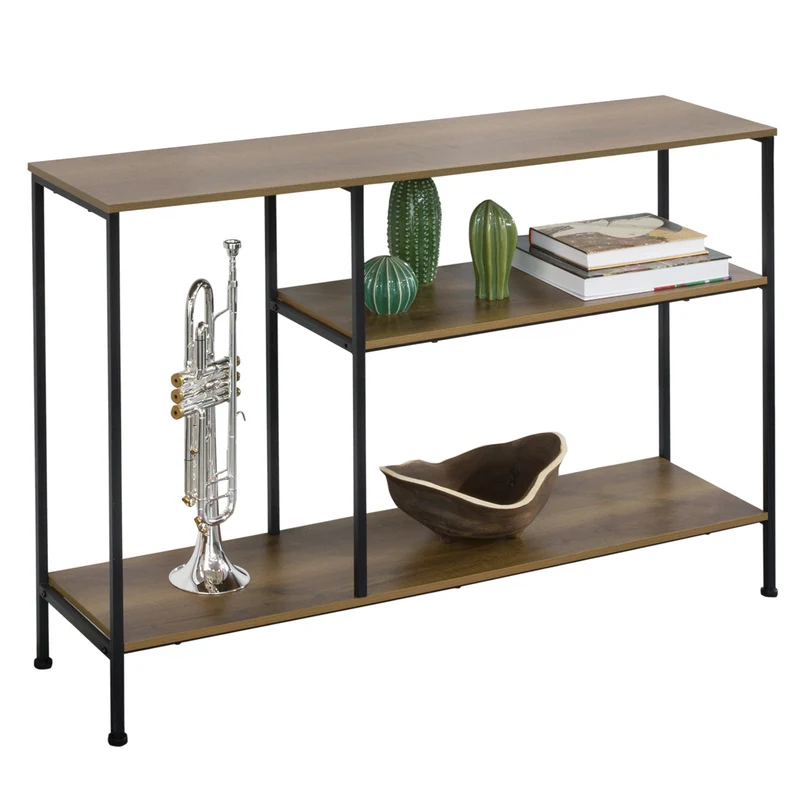 SoBuy FSB35-PF Table Console Table d’entrée Buffet Bout de Canapé avec 3 étagères de Rangement