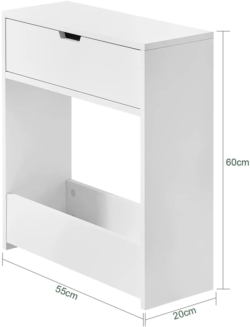 SoBuy BZR48-W Support Papier Toilette, Armoire Toilettes WC, Meuble de Salle de Bain, Armoire de Salle de Bain sur Pied