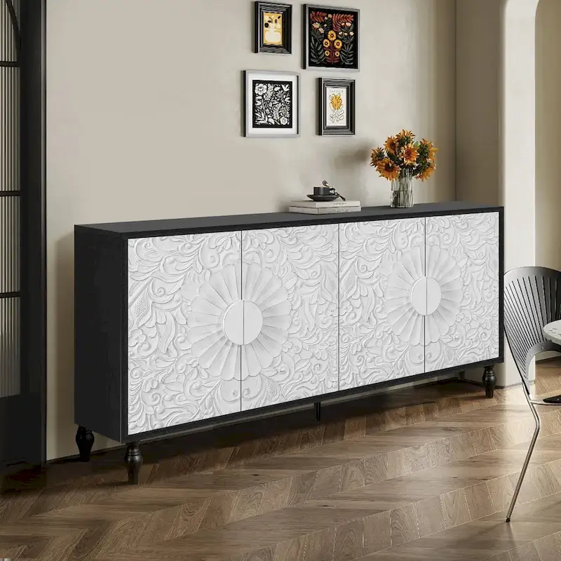 Buffet moderne de 160 cm avec 4 portes