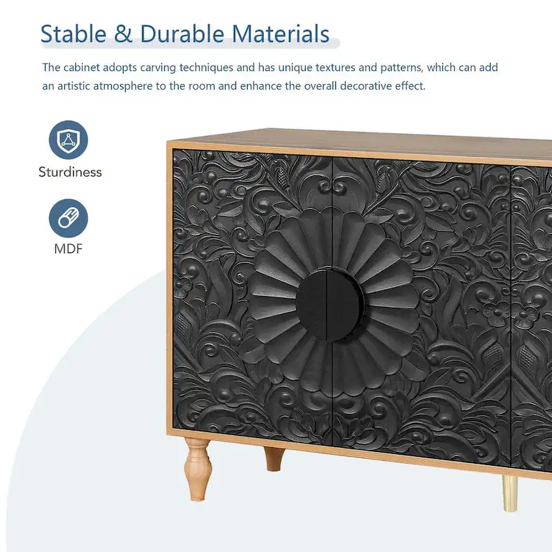 Buffet moderne de 160 cm avec 4 portes