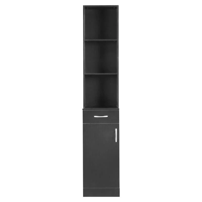 Meuble haut de salle de bain avec 1 porte, 1 tiroir - Noir