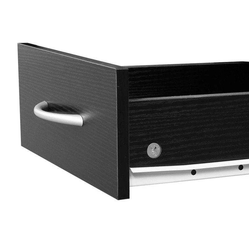 Meuble haut de salle de bain avec 1 porte, 1 tiroir - Noir